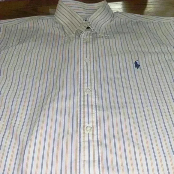 Vintage Ralph Lauren Blue Label 100% cotton size 40/Large. Blue, gold and white - Picture 2 of 6